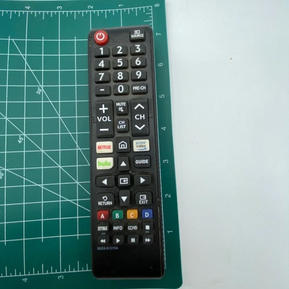 Samsung BN59-01315A Smart TV Remote Black Netflix Prime Hulu Parts-Untested
